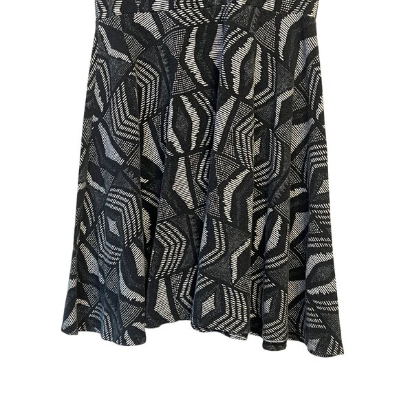 Aeropostale Women's Medium Black & White Geometric  Boho Fit & Flare Mini Dress - Picture 6 of 16
